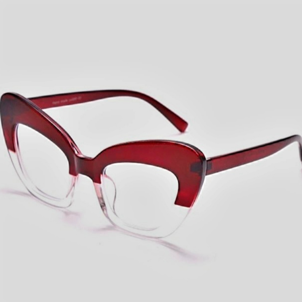 Half Red Cat Eye Frames